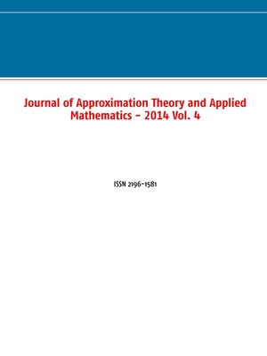 cover image of Journal of Approximation Theory and Applied Mathematics--2014 Volume 4